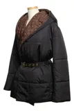 LOUIS VUITTON ルイ・ヴィトン 衣類 ショートピローパファーラップコート レディース34 ブラック/モノグラム ナイロン/ポリエステル (2143100505834) 【200】