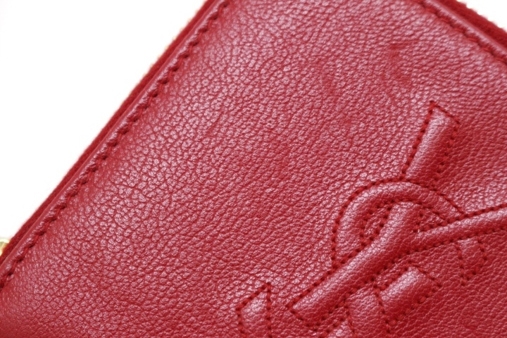 YVESAINTLAURENT イヴサンローラン YSL 財布 二つ折財布 レッド 赤