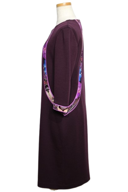 新品未使用　LEONARD レオナール　ベロア　タグ付　ワンピース　42 LEONARD レオナール 衣類 ワンピース レディース42 パープル ウール