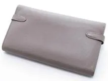 HERMES エルメス 長財布 ケリーウォレットロング エプソン グリ