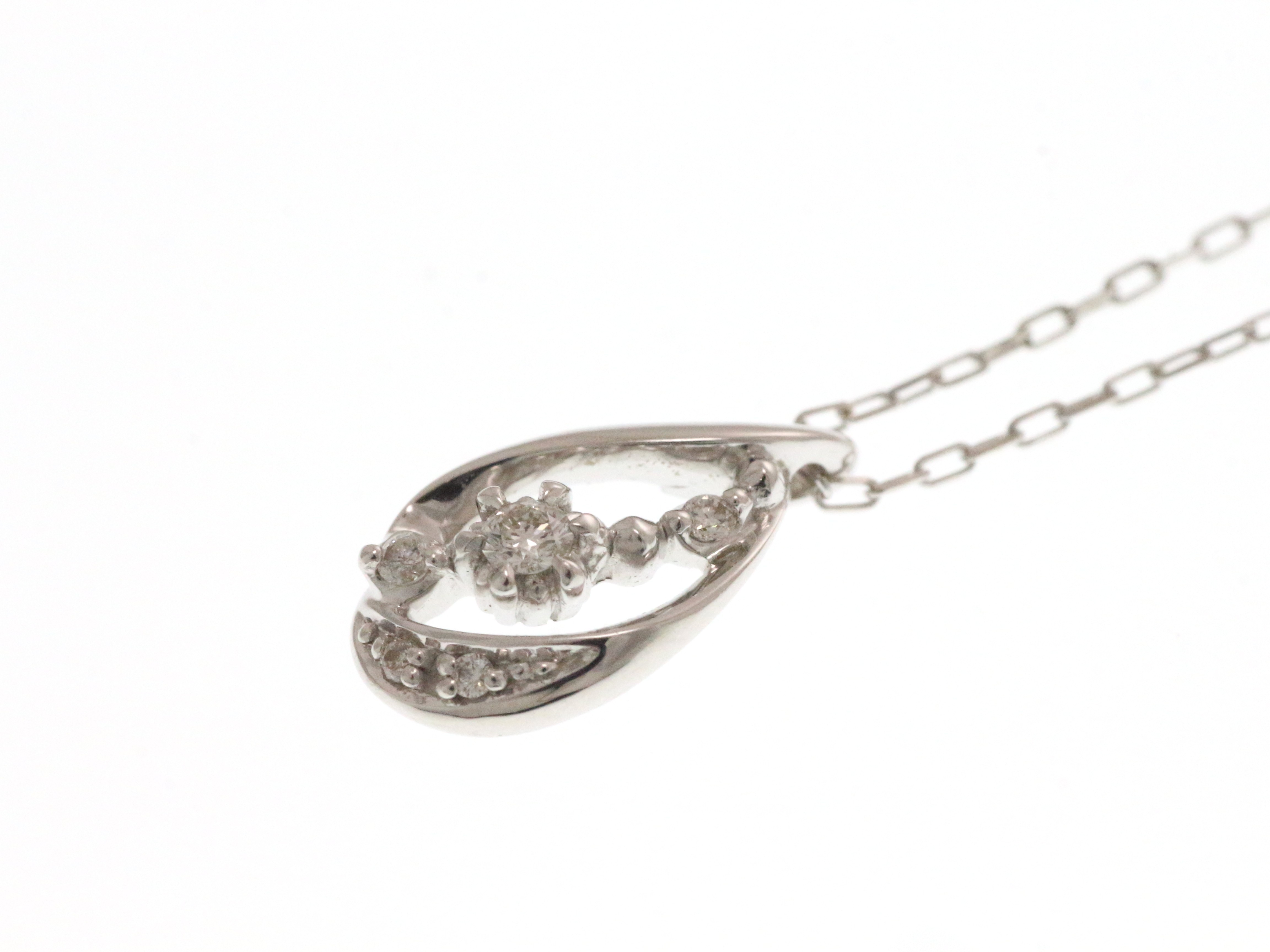 美品4°C ダイヤモンド k18ホワイトゴールドネックレス K18ホワイトゴールド ネックレス | 111721123208 | 【公式】4