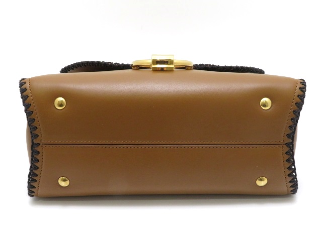 Salvatore Ferragamo フェラガモ 2WAYトップハンドル キャメル