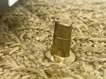 CHANEL シャネル ミニマトラッセ フクロウチャーム ナチュラル/GP金具 ラフィア素材 銀座並木通りリニューアル限定【472】KS