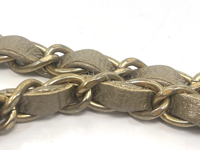 CHANEL シャネル ミニマトラッセ フクロウチャーム ナチュラル/GP金具 ラフィア素材 銀座並木通りリニューアル限定【472】KS