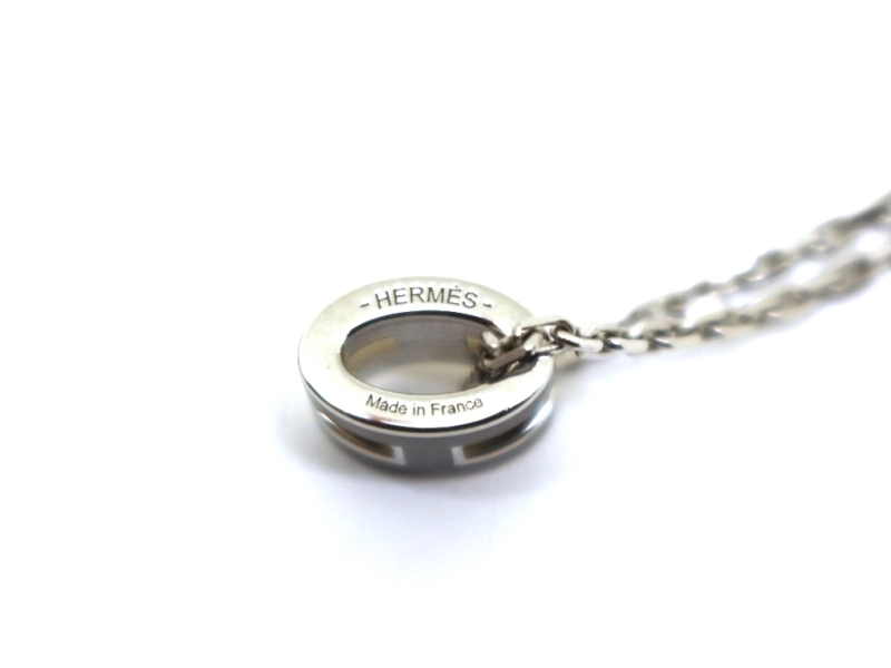 HERMES　エルメス　ネックレス　ポップアッシュミニ・ネックレス　ブラック／ＳＳ　2143000721235　【中古】【大黒屋】【200】