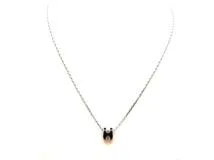 HERMES　エルメス　ネックレス　ポップアッシュミニ・ネックレス　ブラック／ＳＳ　2143000721235　【中古】【大黒屋】【200】
