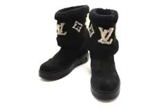 LOUIS VUITTON ルイヴィトン スノードロップライン アンクルブーツ Size:42（約27cm） ノワール ブラック スエード 1A95CR
