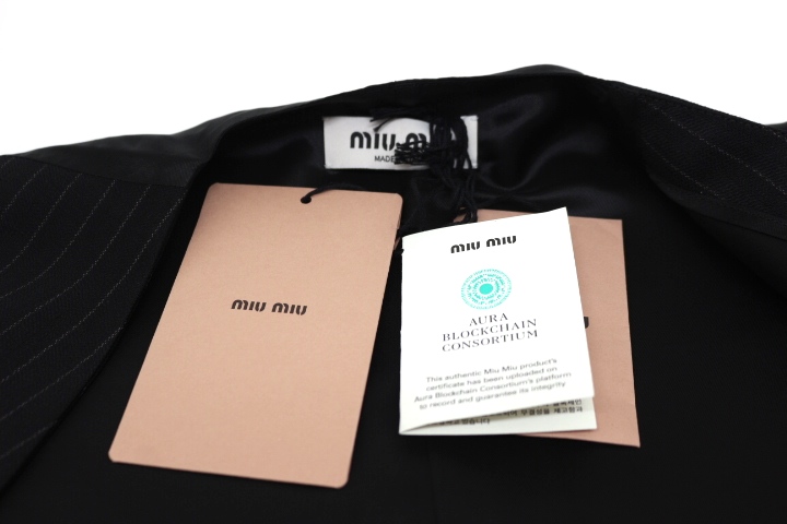 Miu Miu ピンストライプ ベスト miu miu ミュウミュウ 衣類 ピンストライプベスト レディース36