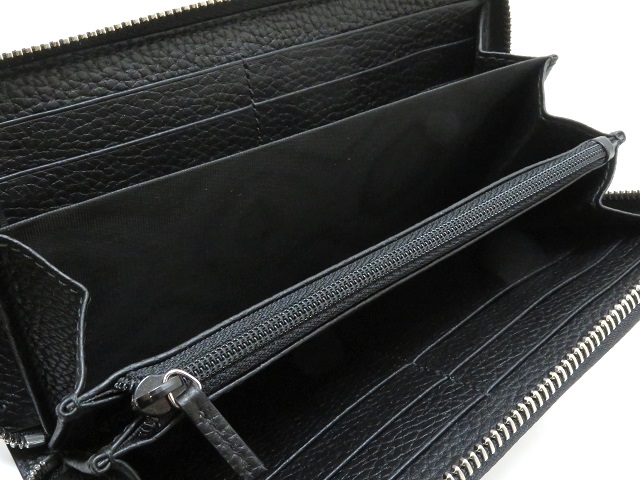 GUCCI　グッチ　シマ　レザー　GG　ラウンドジップ　ウォレット　ブラック ダブルG ジップアラウンドウォレットブラック レザー | GUCCI公式