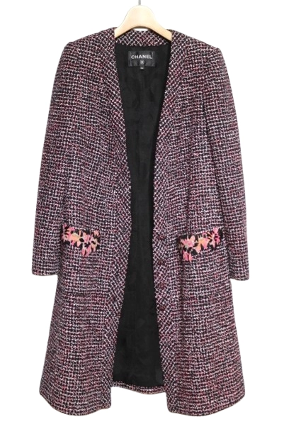 CHANEL シャネル 衣類 ツイードコート レディース34 ピンク P73619 V65099