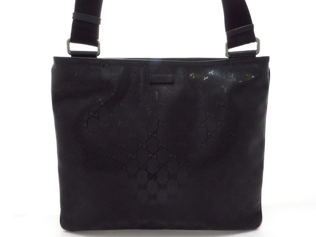 GUCCI グッチ GGインプリメ ショルダーバッグ ブラック PVC