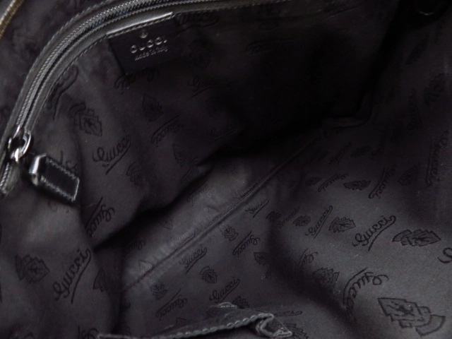 GUCCI グッチ GGインプリメ ショルダーバッグ ブラック PVC(ポリ塩化ビニル) レザー【473】