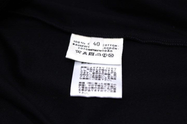 HERMES エルメス Tシャツ レディース40 ブラック コットン