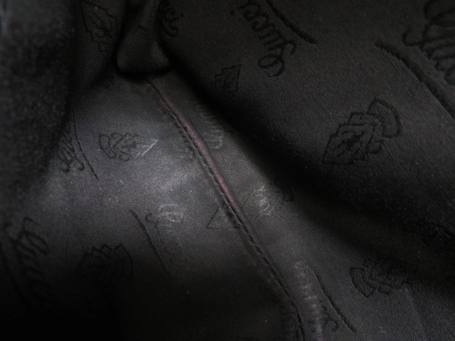 GUCCI グッチ GGインプリメ ショルダーバッグ ブラック PVC(ポリ塩化ビニル) レザー【473】