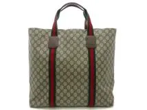 GUCCI グッチ GGテンダー ミディアム トートバッグ GGスプリーム テンダー キャンバス ベージュ【473】