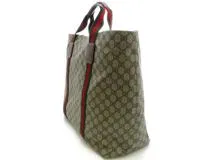 GUCCI グッチ GGテンダー ミディアム トートバッグ GGスプリーム テンダー キャンバス ベージュ【473】