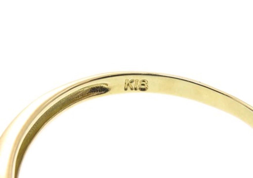 JEWELRY ノンブランドジュエリー 貴金属・宝石 リング K18イエローゴールド ムーンストーン 2.3g 11.5号 2145000226253 【205】