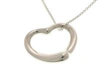 TIFFANY&CO ティファニー ジュエリー ネックレス オープン ハート ペンダント 925 シルバー 5.5g【473】