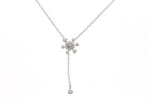Vendome Aoyama　ヴァンドーム青山 ジュエリー ネックレス K18 ホワイトゴールド ダイヤモンド 0.15カラット 2.3g【473】