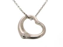 TIFFANY&CO ティファニー ジュエリー ネックレス オープン ハート ペンダント 925 シルバー 2.8g【473】