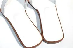 HERMES　エルメス　靴　オラン　サンダル　レディース36　ホワイト　レザー　R0021056Z2203　（2143000605238）　【432】
