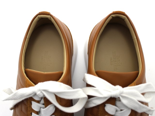 HERMES エルメス 靴 イージー スニーカー メンズ42 ブラウン ホワイト