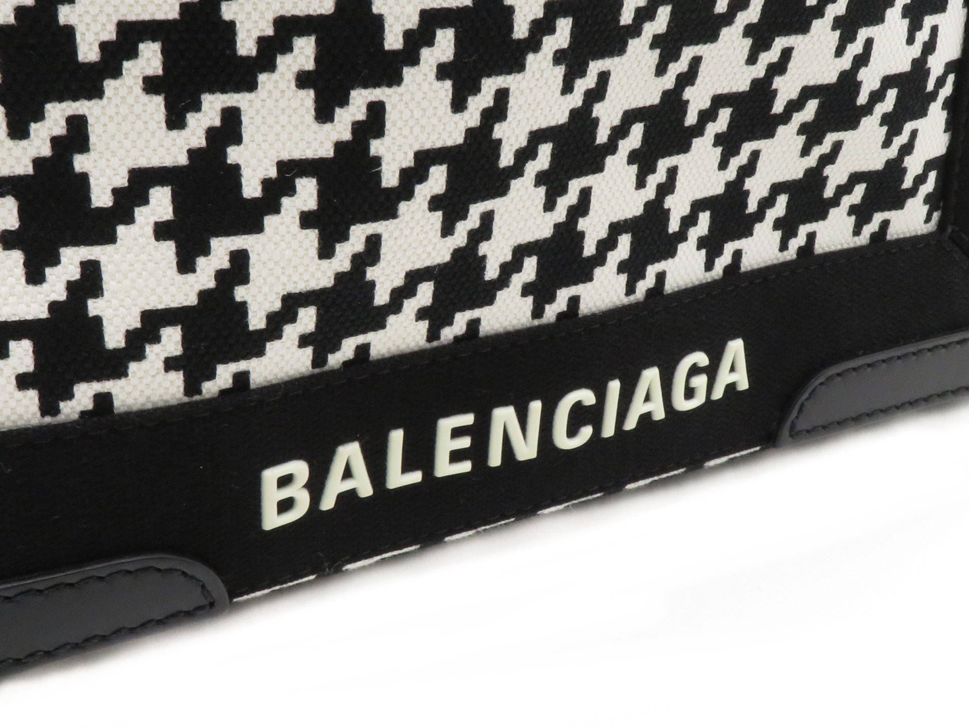 BALENCIAGA バレンシアガ ネイビーカバス S ブラック/ホワイト