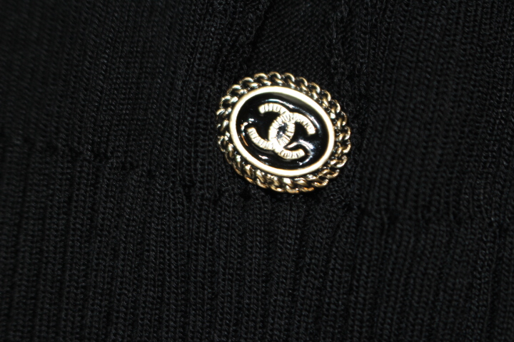 CHANEL シャネル 長袖ニット レディース34 ブラック ウール CHANEL シャネル 長袖ニット レディース34 ブラック ウール