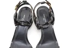 LOUIS VUITTON ルイ・ヴィトン 靴 ヴェデット・ライン サンダル レディース36ハーフ ブラック モノグラム/パテント (2147100407150) 【200】