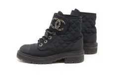 CHANEL シャネル マトラッセココマークショートブーツ