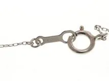 JEWELRY ノンブランド ジュエリー ネックレス K18 ホワイトゴールド 3P ダイヤモンド 1.1g【473】
