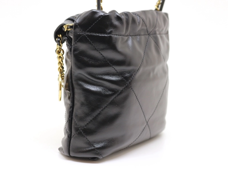 CHANEL シャネル CHANEL22 シャネル22 ミニ ブラック GP ゴールド金具 カーフ ヴィンテージ加工 2120000324758【200】