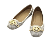 MICHAEL KORS マイケルコース 靴 MKシグネチャーFULTONモカシン レディース6M（約23cm） バニラ PVC (2146000418358) 【200】
