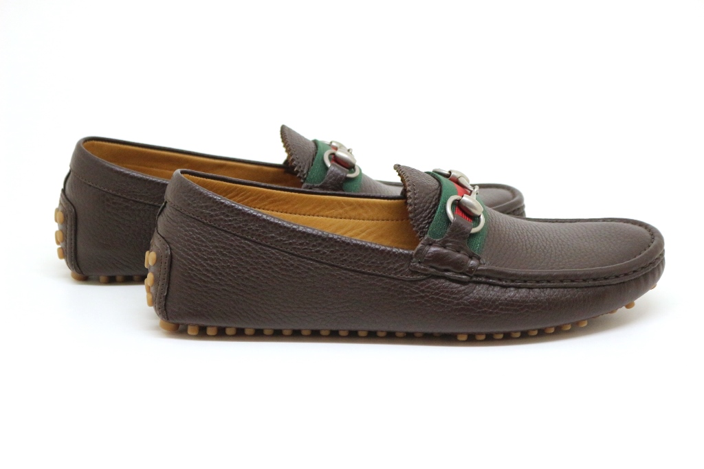 極美品 GUCCI ホースビット ドライビングシューズ レザー ブラック 24 極美品 GUCCI ホースビット ドライビングシューズ レザー
