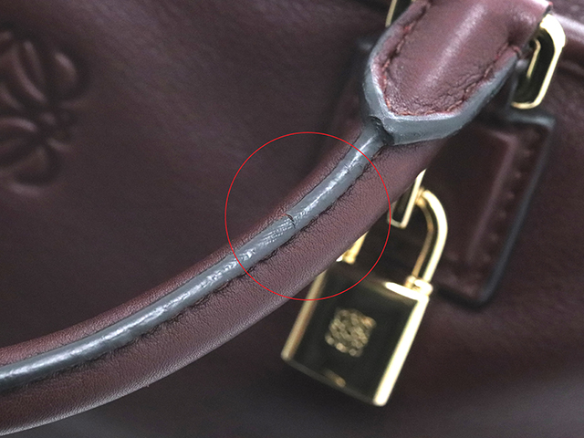 LOEWE ロエベ アマソナ36 ハンドバッグ ボルドー カーフ 【431 LOEWE ロエベ アマソナ36 ハンドバッグ ボルドー カーフ 【431