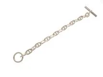 HERMES エルメス ジュエリー シェーヌダンクル MM 15コマ ブレスレット 925 シルバー 54.9g【473】