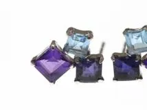 JEWELRY ノンブランド ジュエリー ピアス K18ホワイトゴールド 色石 1.0g【473】