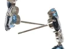 JEWELRY ノンブランド ジュエリー ピアス K14ホワイトゴールド 色石 1.9g【473】