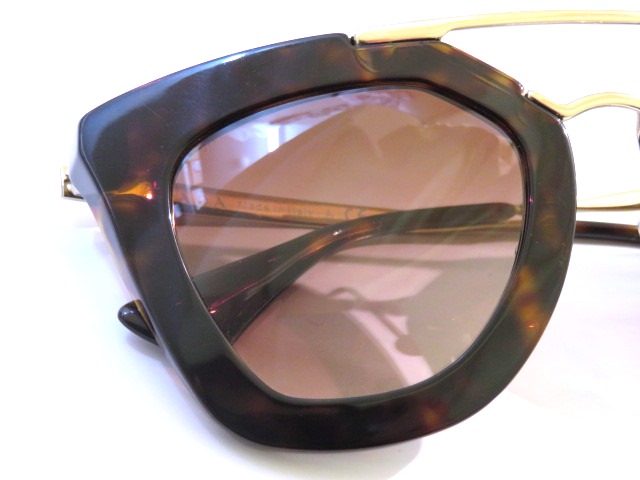 PRADA プラダ サングラス ブラウン ゴールド プラスチック