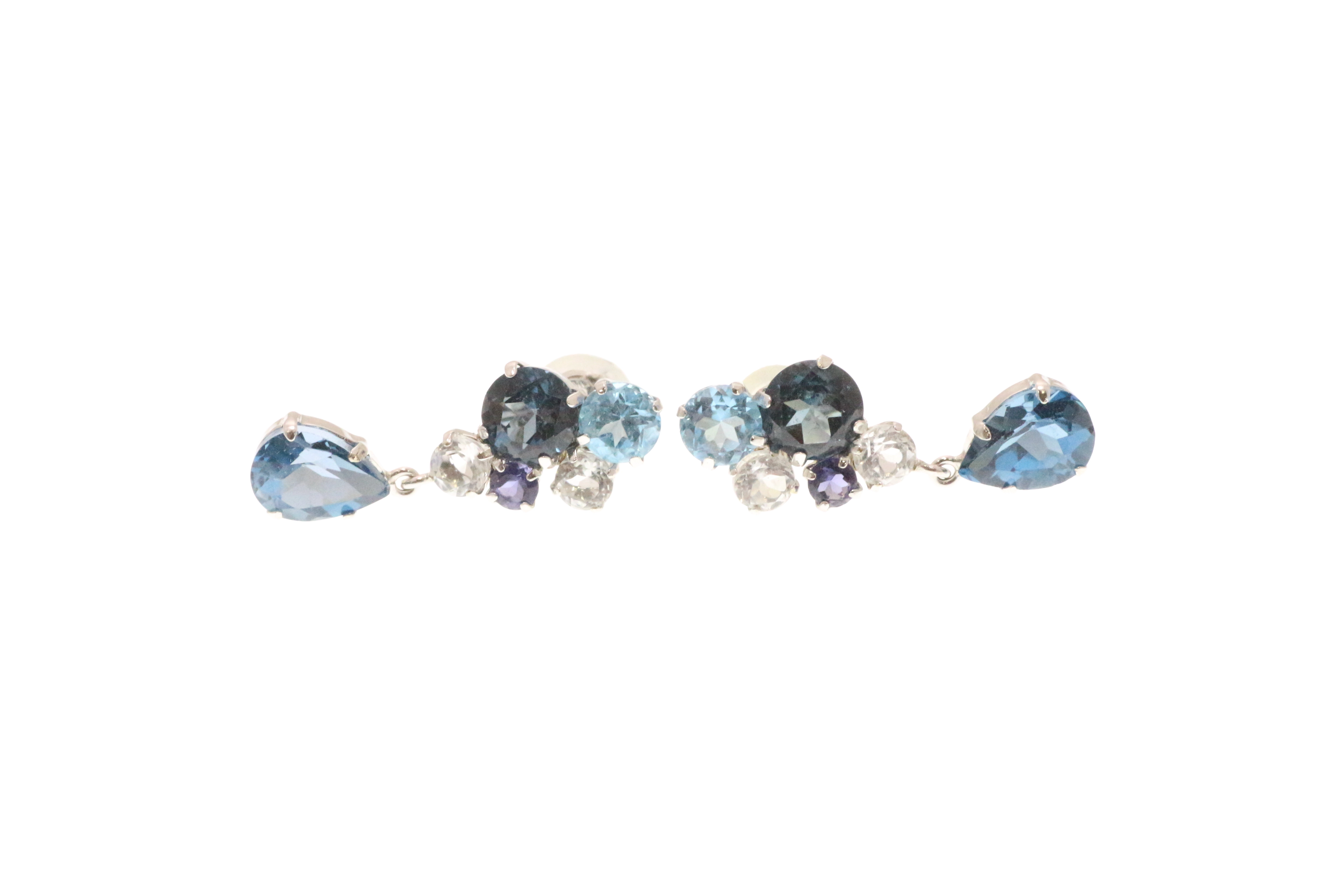 JEWELRY ノンブランド ジュエリー ピアス K14ホワイトゴールド 色石 1.9g【473】