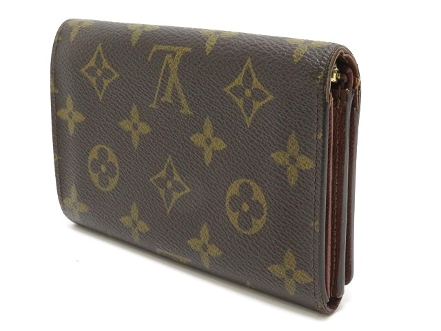 ルイヴィトン LOUIS VUITTON 長財布
 モノグラム ポルトモネビエトレゾール M61730 ブラウン