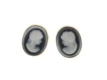 JEWELRY ノンブランド ジュエリー カメオ ピアス K18 イエローゴールド