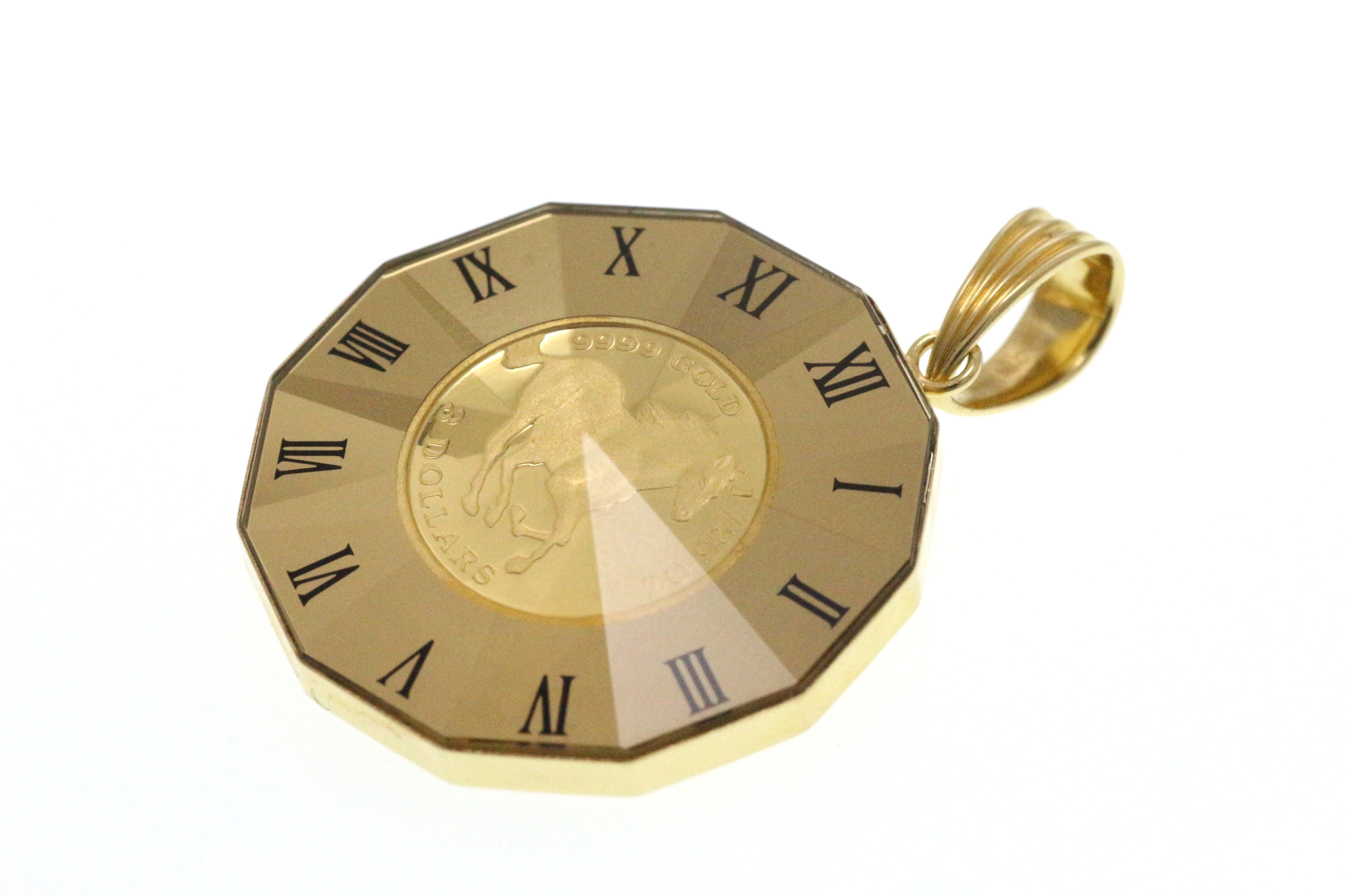 JEWELRY ノンブランド ペンダントトップ エリザベス  馬  ホース 1/25oz  K24 K18 8.8g【473】