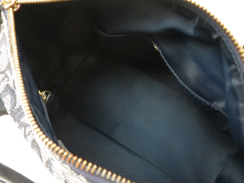 Dior ディオール トロッター ミニボストン バッグ ネイビー×グレー キャンバス ディオールロゴ バッグ【472】YI  の購入なら「質」の大黒屋（公式）