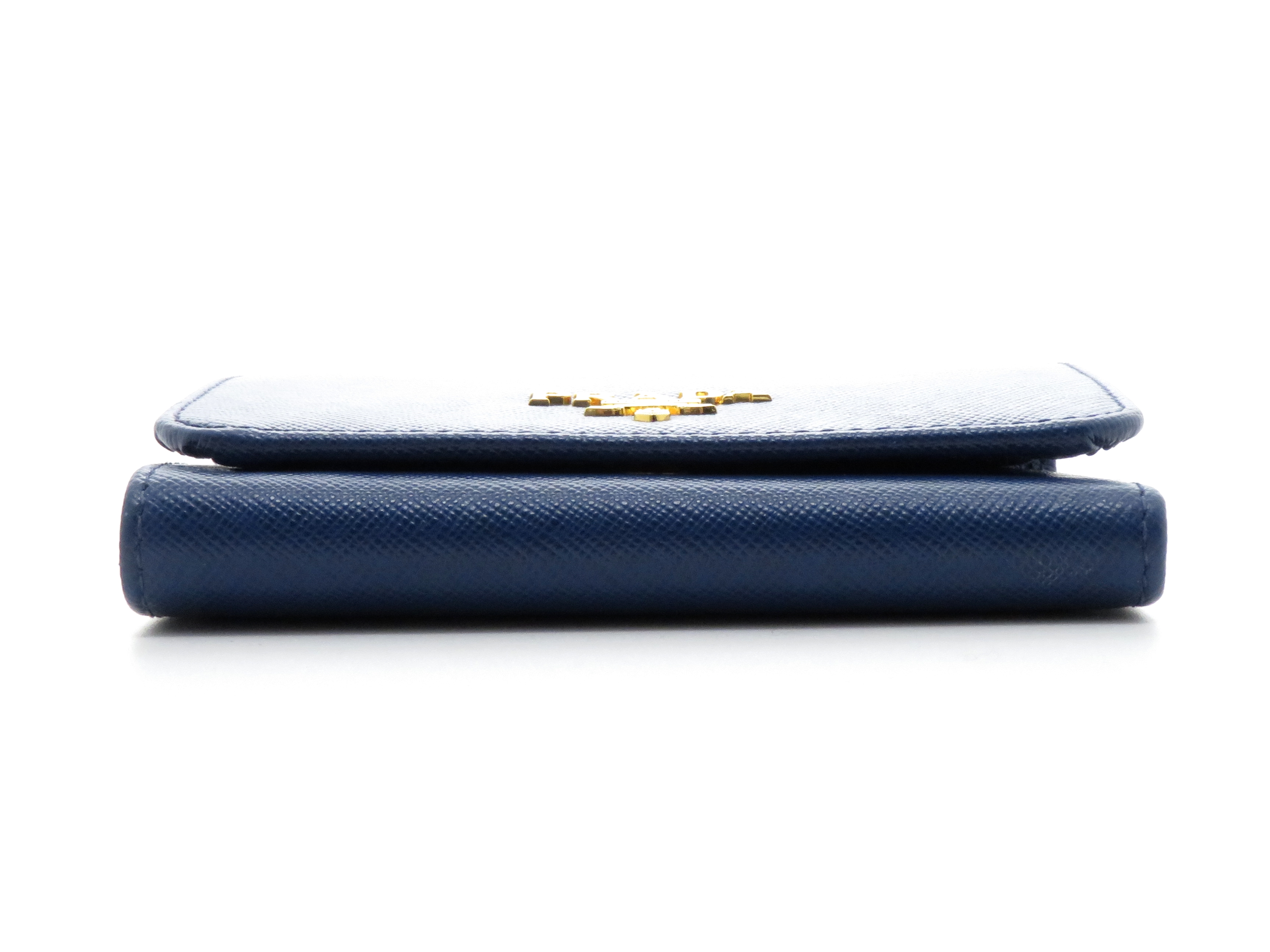 PRADA プラダ サフィアーノ ブルー 三つ折財布 アウトレット品 1M0176