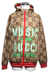 GUCCI グッチ ジャンボGGジップアップフーディ ジャケット/パーカー メンズM ベージュ ポリエステル