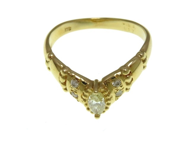 JEWELRY　ノンブランドジュエリー　リング　指輪　K18　2.9g　11号　【431】2120000324581