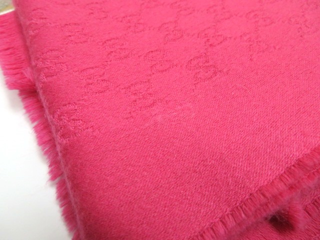 GUCCI グッチ マフラー GG ピンク カシミヤ 【472】HG の購入なら「質