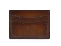 【極美品】Berluti カリグラフィー　ブラウンレザー カードケース 極美品】Berluti カリグラフィー ブラウンレザー カードケース