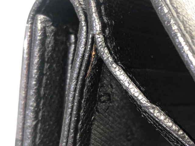 CHANEL シャネル 財布 ココボタンWホック ブラック カーフ 【472】HG